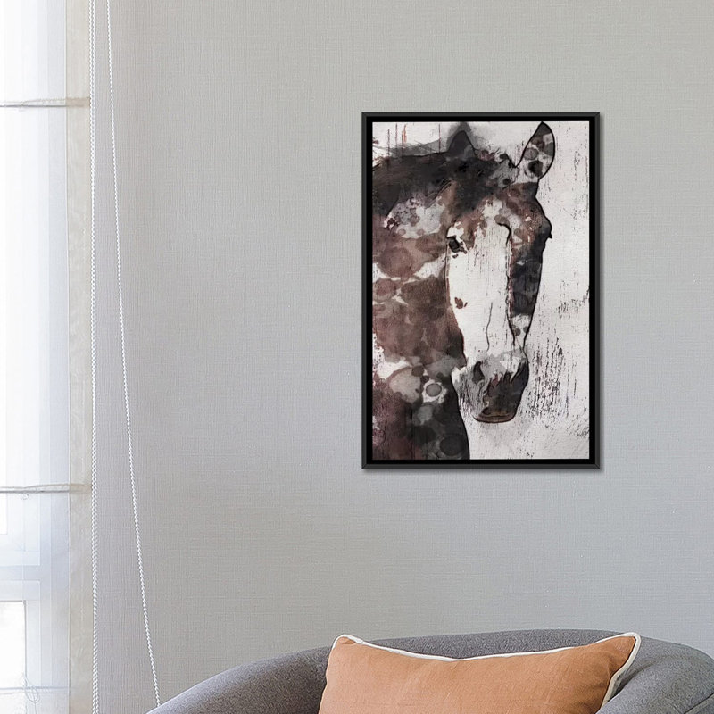 Superbe cheval iv, impression sur toile tendue, H 26 po x l 18 po x p 1,5 po, Toile avec cadre noir, Pas de tapis