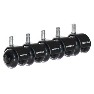 Set Of 5 Office Chair Castors, Heavy-duty Castors, Smooth-running Universal Castors, Black