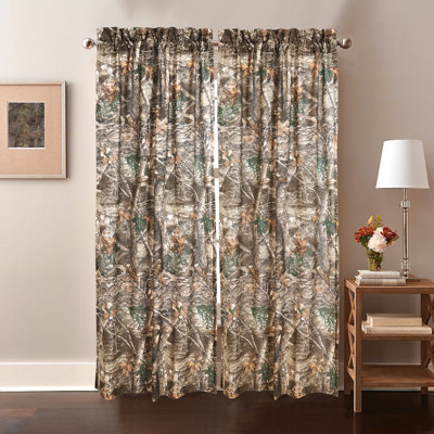 Realtree Edge 100% Polycotton Camouflage & Hunting Camo Rod Pocket Curtain 42"x87"