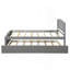 Lit plateforme simple avec lit gigogne, gris-1060334862