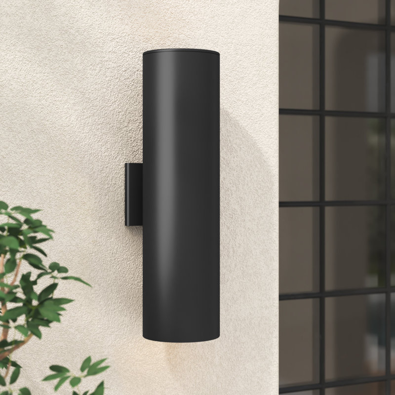 Barbara Aluminum Wall Light, 22" H x 6" W x 7.25" D, Black