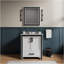 Meuble-lavabo blanc 30 po X P 22 po P, comptoir en marbre de culture, ensemble de robinet et robinet de 28 po Miroir-1482754756