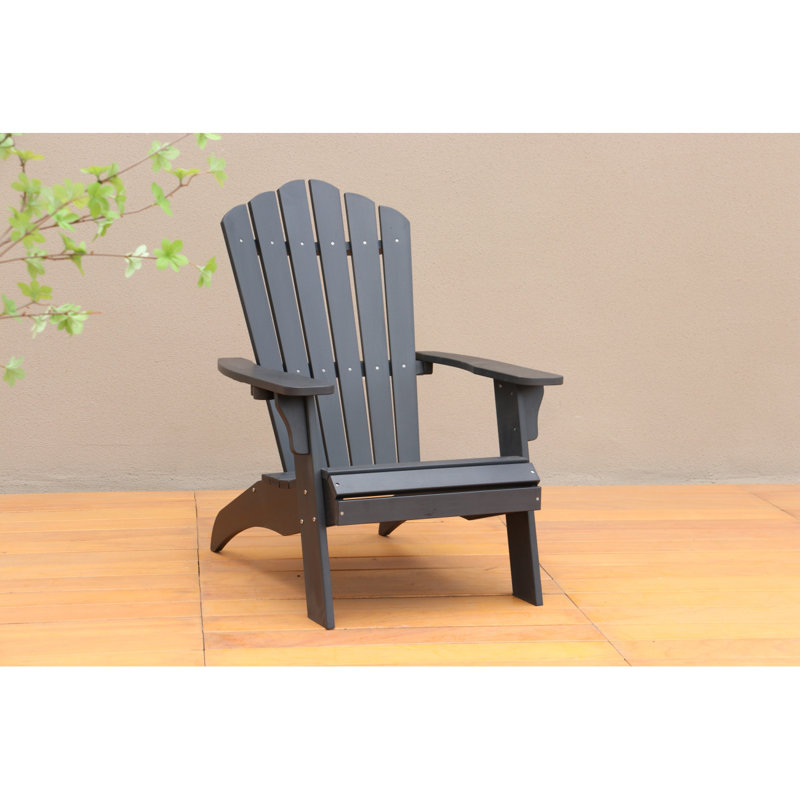 Polystyrene Adirondack Chair, Black