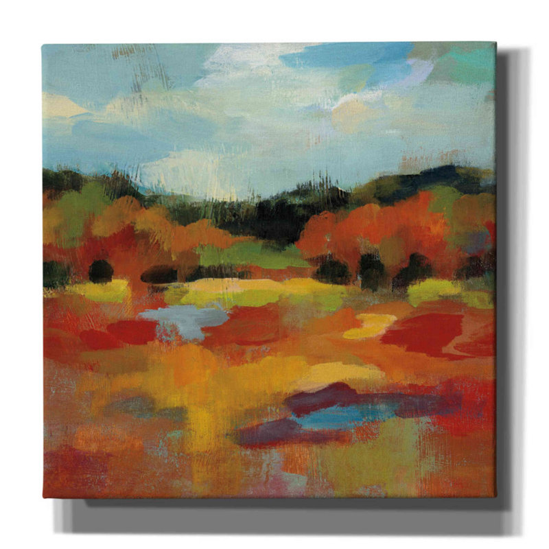 «August Moment I» par Silvia Vassileva, peinture sur toile tendue, H 18 po x l 18 po x P 0,5 po