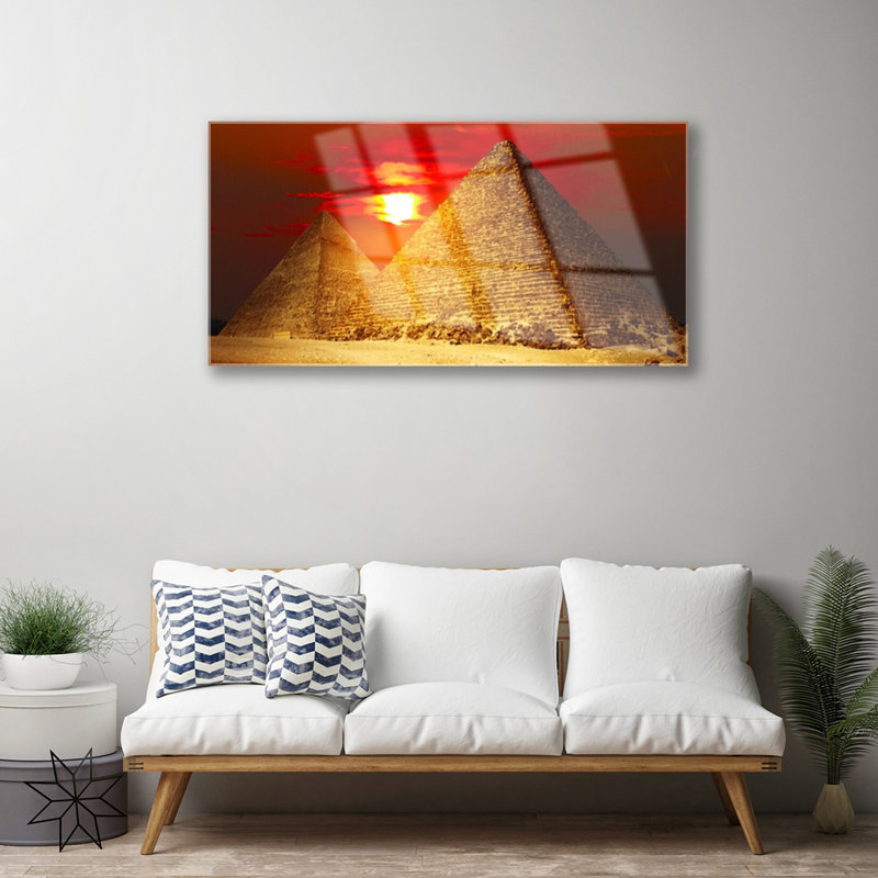 Pyramids - No Frame Print on Glass
