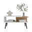 Table basse, 2 tablettes, 4 pieds