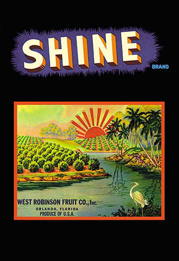 Publicité rétro à fruits brillance brand