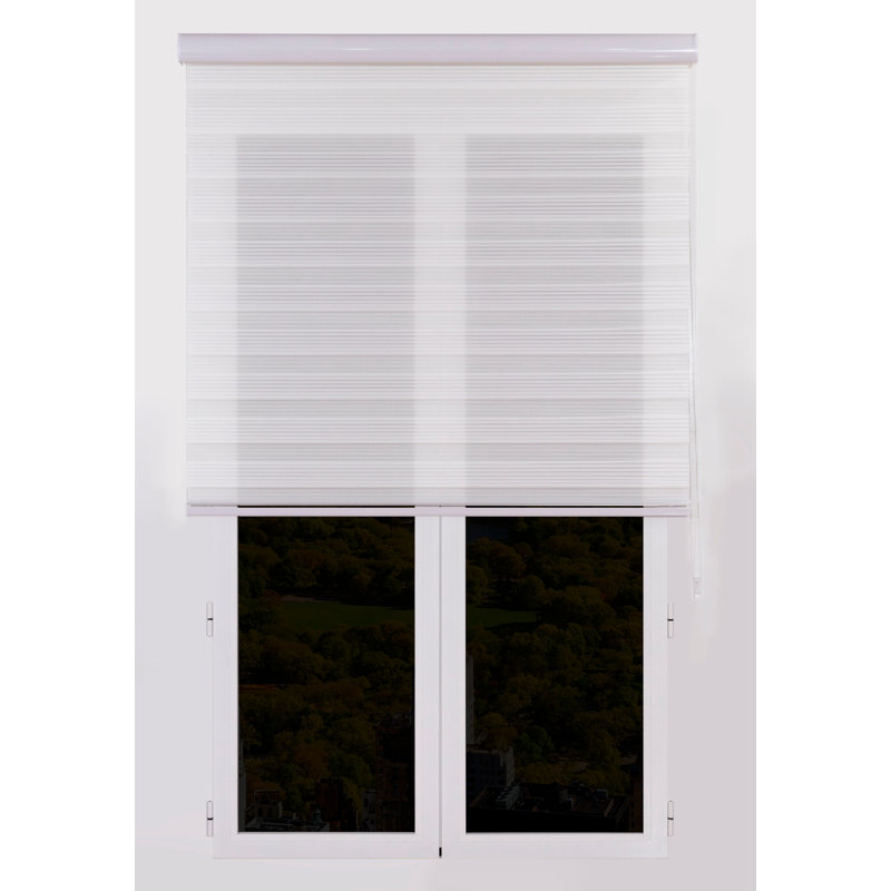 Semi Sheer Zebra Shades, 250 cm L x 120 cm W, White