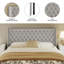 Tête de lit capitonnée à oreilles pour grand lit-786333629-786333628
