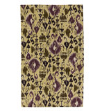 Flatweave Wool Ikat Area Rug in Ivory And Multi