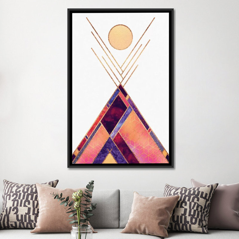 « tipi mountain », impression sur toile tendue, H 60 po x l 40po x P 1,5 po, Toile tendue, Pas de tapis