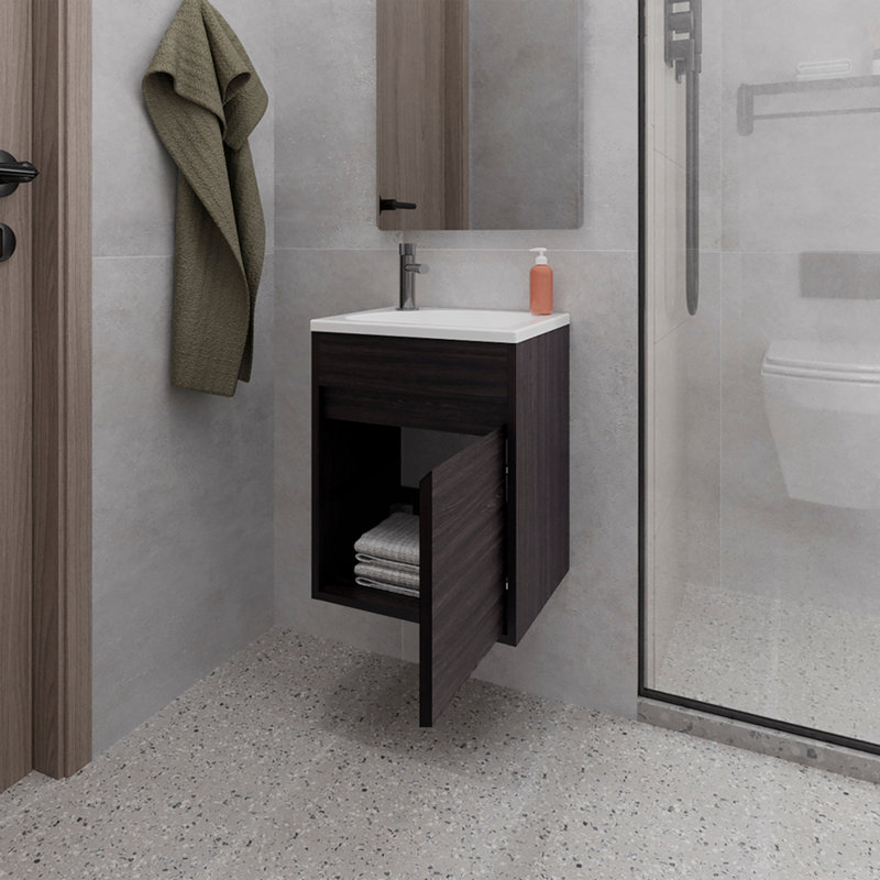 Lavabo de salle de bain Sutcliffe, noir, Noir