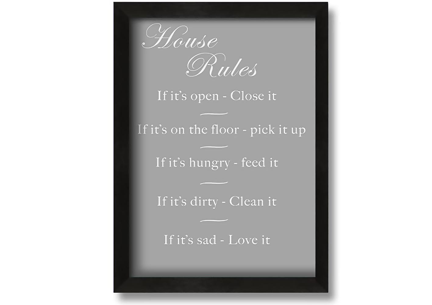 East Urban Home House Rules 2 - Wrapped Canvas Typography Print ...