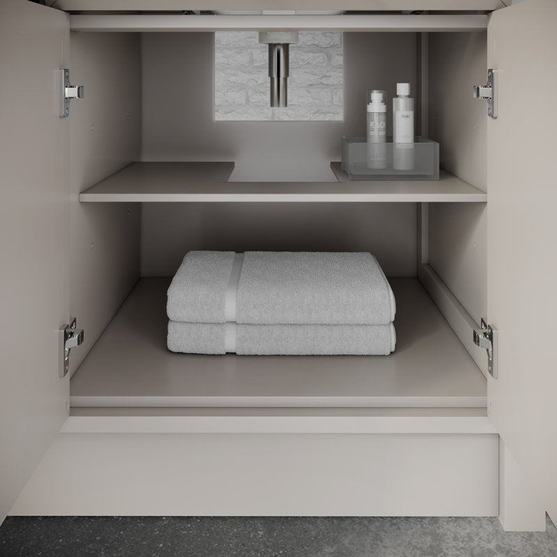 Smithshire 72 po Meuble-lavabo avec tiroir, Gris chaleureux