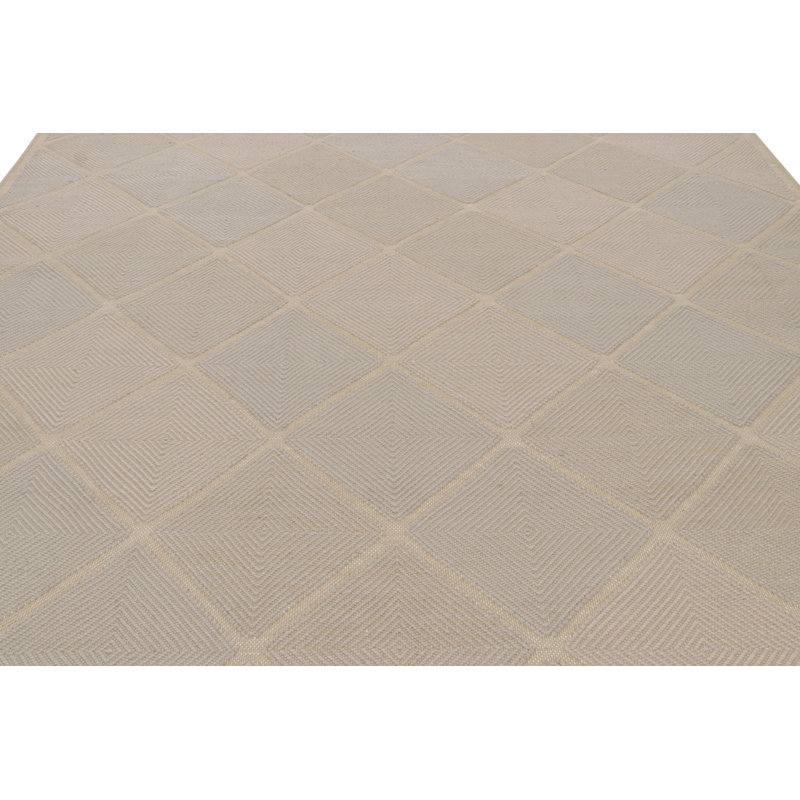 Scandinavian Wool Geometric Area Rug, Rectangle 8' x 10'