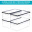 Ensemble de 4 contenants alimentaires hermétiques avec couvercles de 3,2 L, boîtes de spaghetti en plastique pour organisateur de pâtes, organisation de garde-manger étanche à l'air sans BPA