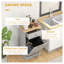 Meuble-poubelle de cuisine HOMCOM sur pied avec tiroir et système anti-basculement, en MDF gris.-136025069