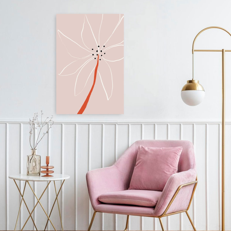 Art contemporain contemporain abstrait fleur printanier, H 24 po x l 16 po