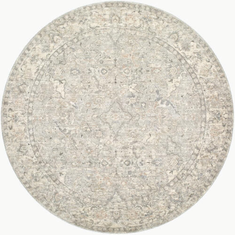 Tapis d'intérieur tissé à la machine Hendrick, Rond 5 pi 3 po