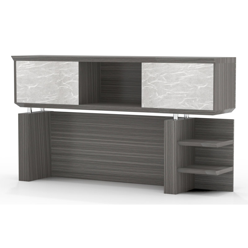 Huche de bureau Sterling, Bois de grève texturé, H 41,13 po x l 72 po x P 16,5 po