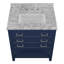 Meuble-lavabo simple 31 po avec plateau en marbre Sobhi-1732036242