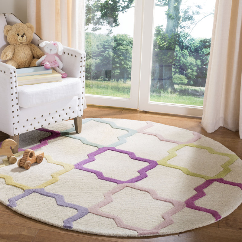 Thomaston Kids Hand Tufted Indian Wool Rug, Round 5'