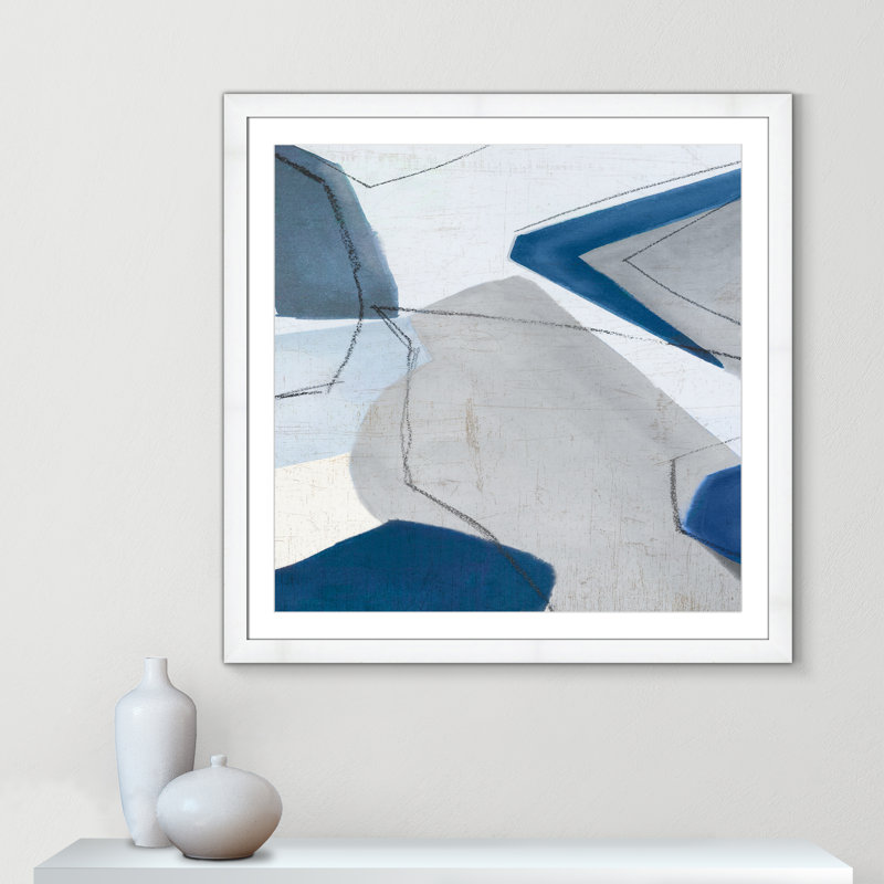 Dynamic Drifts I - Square Version Print by Emma Peal, White Framed, 37.5" H x 37.5" W