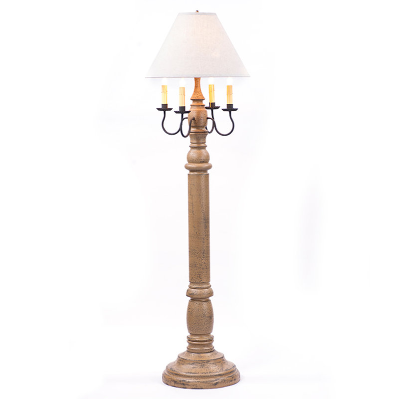 Lampe sur pied 60,5 po candélabre Giles, Poirier, Lin