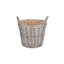 Wicker Round Lined Log Basket-812750585