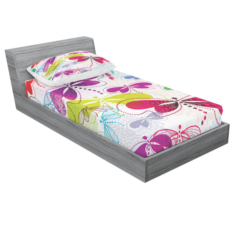 Microfiber Sheet Set, Twin Sheet Set with Fitted Sheet