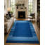 Handloomed Blue Gabbeh Tribal Wool Area Rug-1305313563
