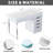 Makeup Vanity Desk HD Glass Countertop Built-in LED Lighting Strip 6 Large Drawers Diamond Handles Very easy to assemble