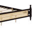 Base de lit en bois avec tête de lit en rotin-184032122-184032120