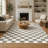 Fillender Plaid Area Rug Checkered Rug Washable Rugs For Living Room Carpet-102156362