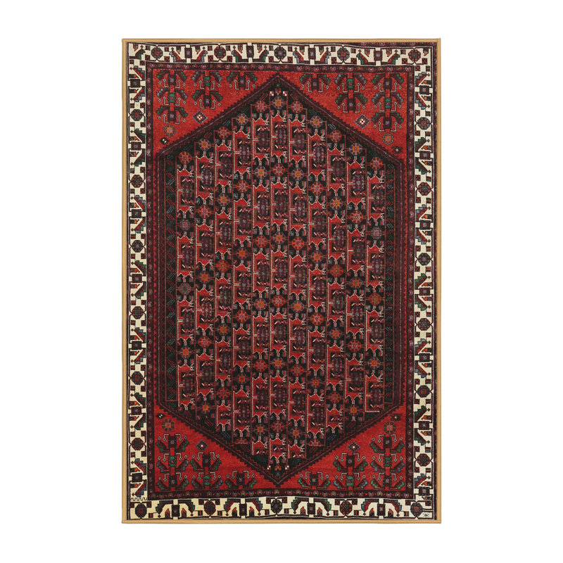 Tapis rouge à motif sud-ouest, Rectangle 5 pi x 7 pi