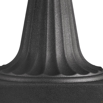 Plastic Urn Planters, 15.8 x 26.4 Inch, 2 Pack Black Classic Flower Pots Front Porch Planters, Indoor & Outdoor Vase for Wedding, Party, Event, Home, Stage, Garden, Balcony, Patio Decoration