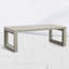 Table basse en aluminium brun - Influences de la mission, tablette inférieure - Résistant à la rouille, aux intempéries - Fonctionnel et élégant