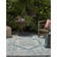 Tapis intérieur / extérieur en polypropylène tissé à la machine oriental bleu / gris-2119747549