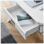 Bureau d'ordinateur avec rangement, bureau en bois massif avec tiroirs, table d'étude moderne-1224623951