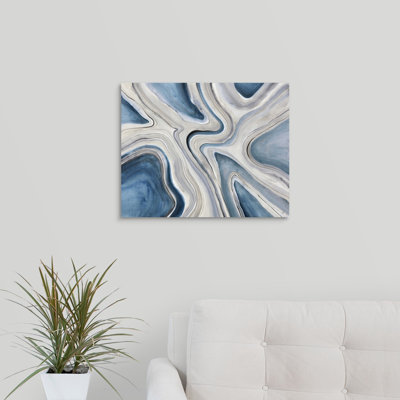 " Blue Geode " by Megumi Akiyama Painting Print