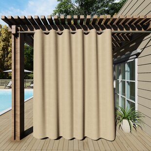 RYBHOME Waterproof Curtains, Outdoor Shading Curtain Rod Extension Velcro (  1 Panel )