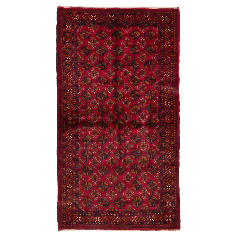 Tapis rouge Teimani 4 pi 1 po x 7 pi 5 po