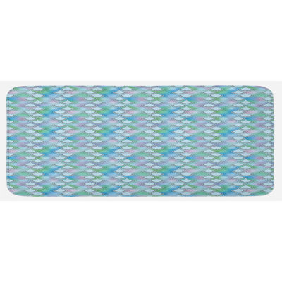 Tapis de cuisine écailles de poisson