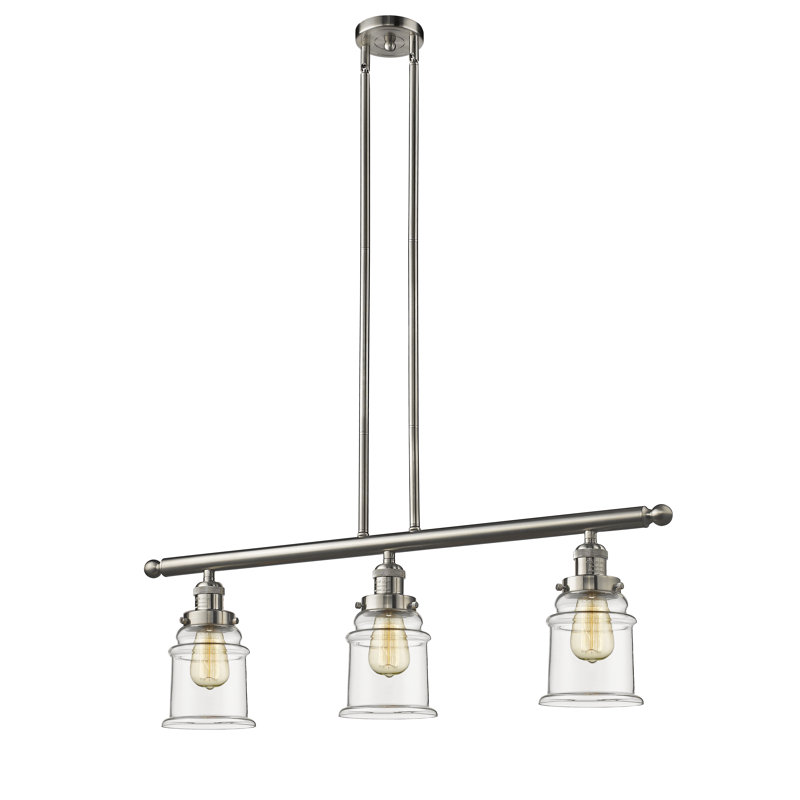 Galaviz 3 - Light Kitchen Island Pendant, Brushed Satin Nickel