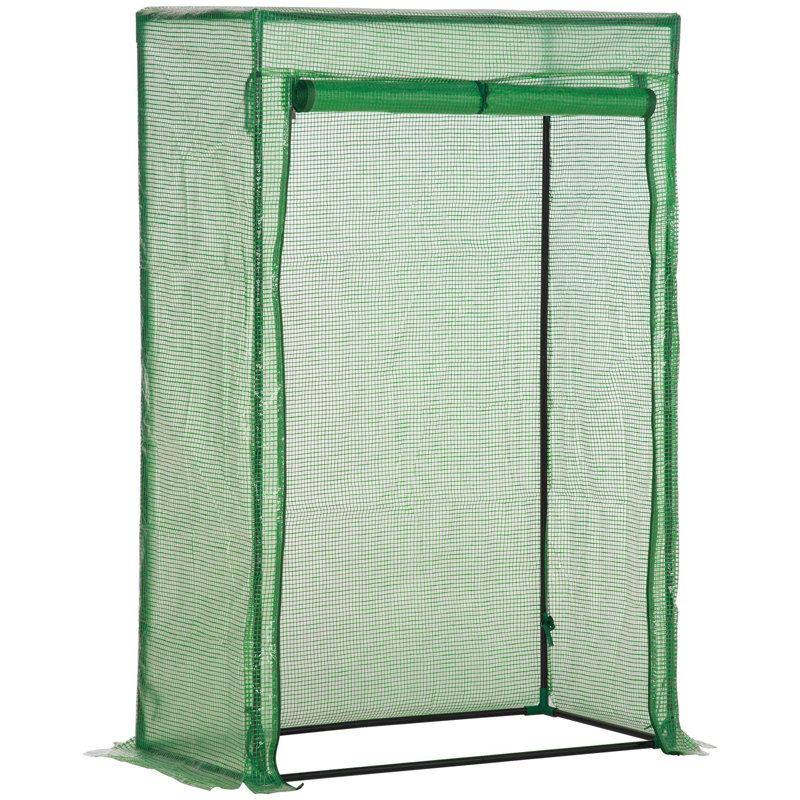 Aaronarthur 100 x 50 x 150cm Tomato Greenhouse for Plants PE Cover Green