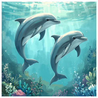 Tapisserie murale "Dauphins"