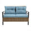 Ensemble de canapé de conversation modulaire à patio 4 pièces avec canapé d'extérieur KD Rattan Wicker-603619227