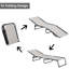 Chaise longue pliable, dossier inclinable à 3 positions, conception portable et filet respirant pour la piscine, le camping, la randonnée - blanc crème-1223790416-1223790430