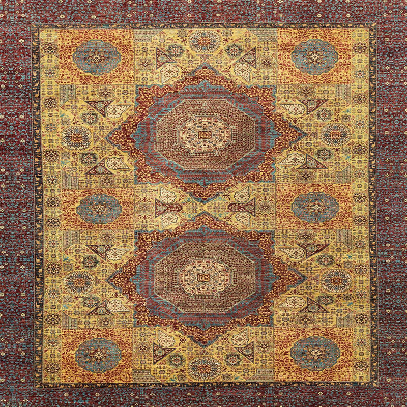 Abstract Indoor Rug, Square 3'