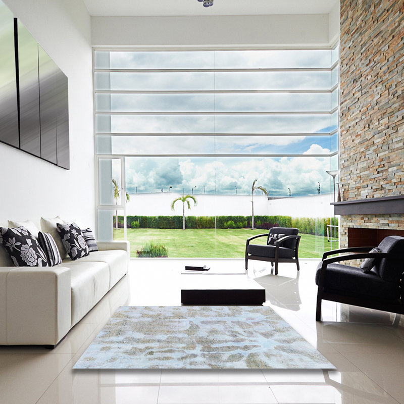 Tapis abstrait moderne 2095, Carré 4 pi